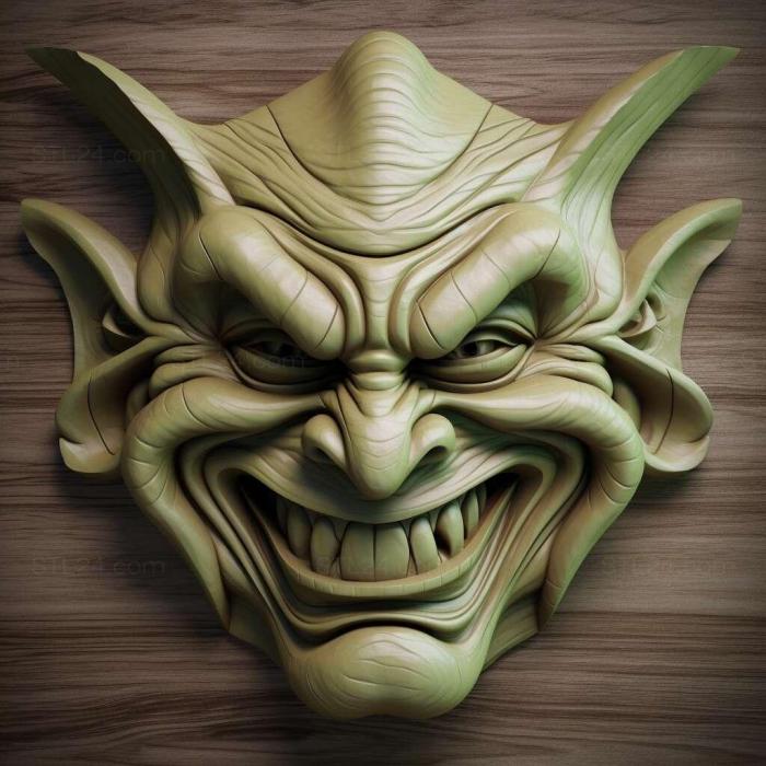 Characters (GREEN GOBLIN 3, HERO_4499) 3D models for cnc